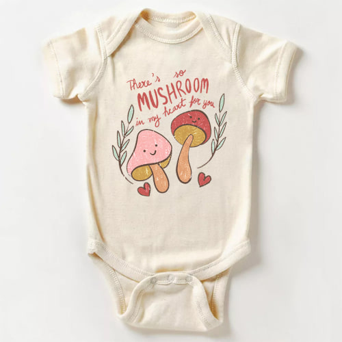 There's No Mushroom In My Heart For You Bodysuit For Baby