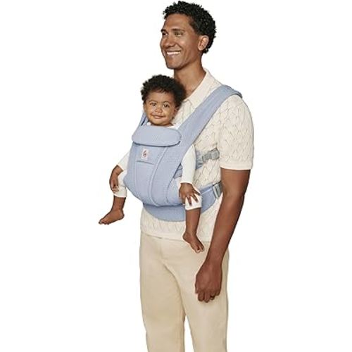 Ergobaby Omni Deluxe Baby Carrier, Mesh, Serene Blue