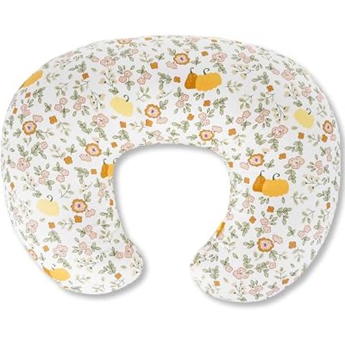 Nursing Pillow, Breastfeeding Pillow with Removable Cotton Cover, Baby Feeding Pillow for Mom Easier Breast Feeding and Bottle Feeding, Breastfeeding Support Cushion for Newborn (Flower Beige)