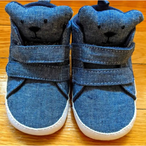 baby gap shoes jean velcro and bear - Google Search
