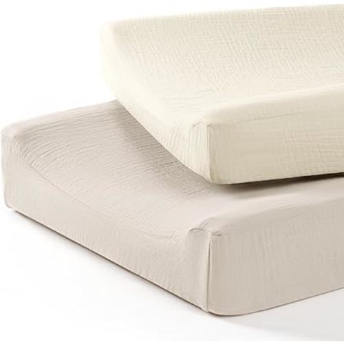 lulumoon Baby Changing Pad Cover: Muslin Diaper Changing Table Pad Cover - Changing Pad Sheets for Girls Boys