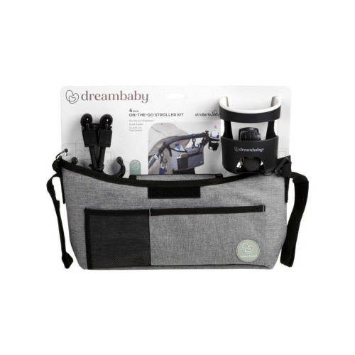 Dreambaby On-The-Go Stroller Bag Clothes/Wipes Storage Organiser Grey/Denim