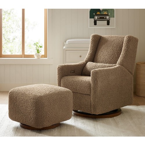 Babyletto Kiwi Swivel Glider Recliner Chair & Nursery Ottoman | Pottery Barn Kids