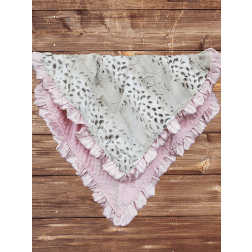 Lynx Minky and Blush Minky Blanket