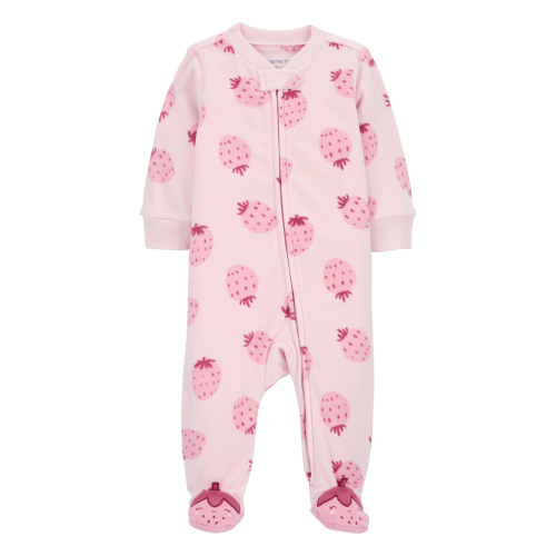 Baby Strawberry Fleece Footie Sleep & Play Pajamas - Carter's | Carter's