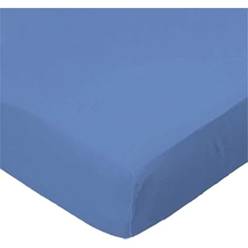SheetWorld Baby Fitted Bassinet Sheet Fits Nuna Mixx 12 x 29 inches, 100% Cotton Woven Sheet, Unisex Boy Girl, Wedgewood Blue Woven, Made in USA