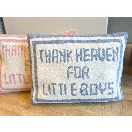 "Thank Heaven for Little Boys" Hook Pillow