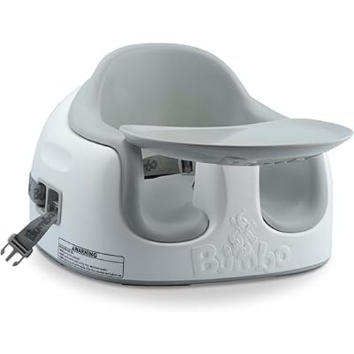 Bumbo 3-in-1 Baby Multi Seat Booster w/ Feeding Tray, 6-36 Months Old, Cool Grey