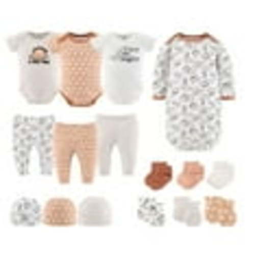 The Peanutshell Newborn Layette Gift Set for Baby Boys or Girls, Tiny Dino, 16 Essential Pieces,0-3 Months
