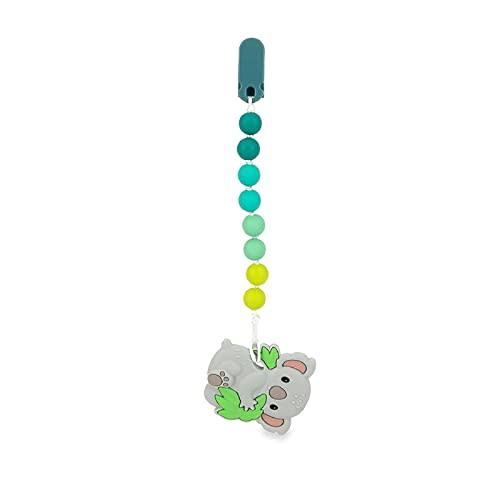 Nuby All Silicone Teether with Bonus Silicone Pacifinder with Clip - 3+ Months, 1pk, Koala