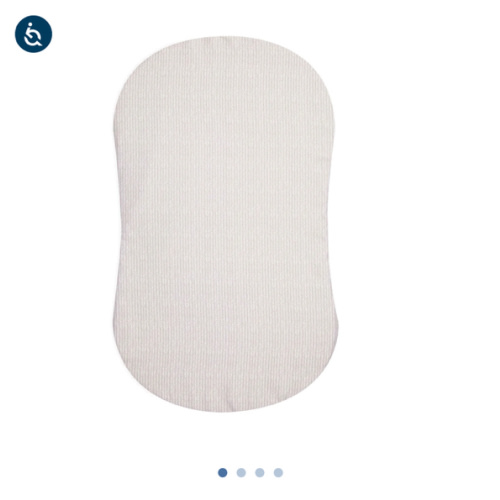 HALO - BassiNest Fitted Sheet 100% Cotton | Herringbone - cream ,