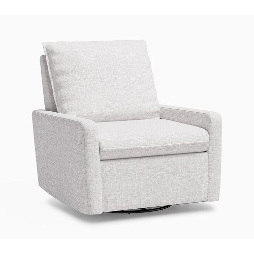 Paxton Chair and a Half Glider Eco Performance Weave Light Gray