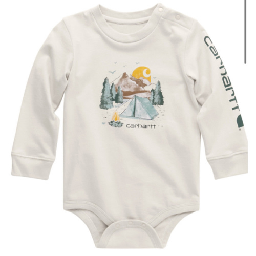 Carhartt Infant Boys' Camping Logo Long Sleeve Onesie