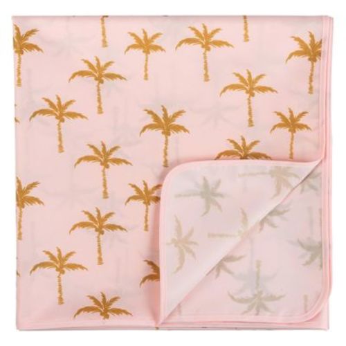 Tiny Twinkle Mess-Proof Splat Mats for Under High Chairs or Table Cover for Art Projects for Baby and Toddler (51" x 51", Royal Palm)