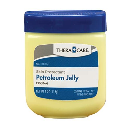 Thera Care Petroleum Jelly Skin Protectant, 4 oz | Dry Skin Relief | Chapped Skin & Lips | For Itchy, Sensitive Skin | Protects Cuts, Scrapes & Burns | Compare to Vaseline®