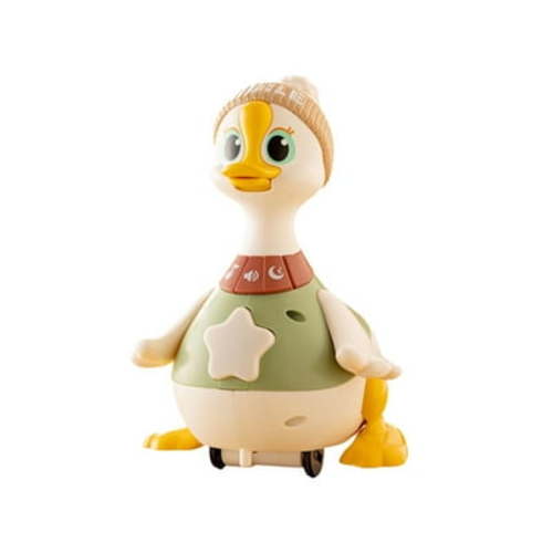 Tummy Time Duck Family Toy, Mother Duck and Ducklings Toy, Glowing Walking Singing Walking Duck with Baby Ducks Toy Crawling Toys for 6-12 Months Toddlers Boy Girl D9N1