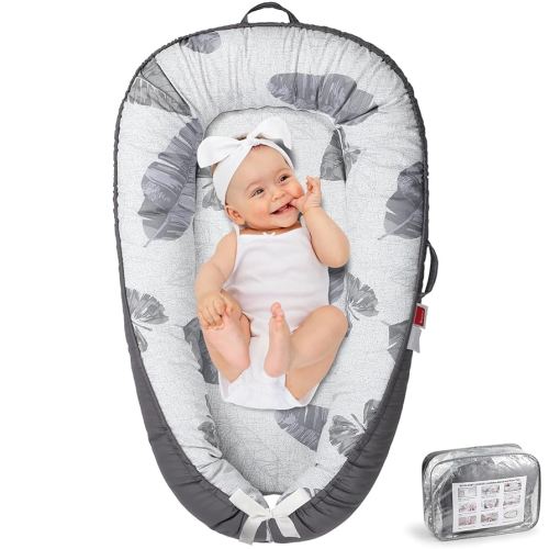 Baby Lounger - Baby Lounger for Newborn 0-24 Months, Breathable & Soft Baby Nest, Portable and Lightweight Lounger for Home and Travel, Ideal Newborn Babies Essentials