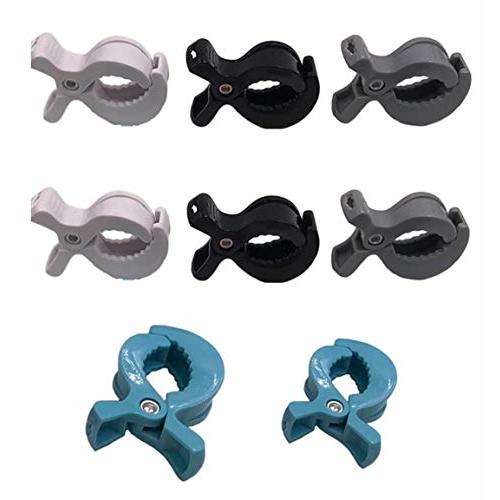 MILE 8 Pack Color Mixing Stroller Clips Pegs to Hook Muslin and Toys Seat Cover Blanket Clips Plastic Universal Clip
