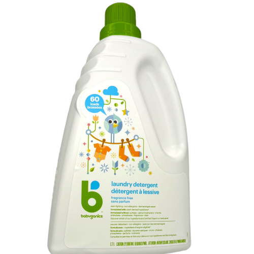 Babyganics Fragrance Free Liquid Laundry Detergent 60 Loads HE Safe 60oz
