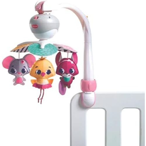 Tiny Love 3-in-1 Take Along Baby Mobile for Cot, 0+ Months, Portable, Multi-Use with 3 Connectors, Cot Mobile with Music, 5 Melodies, 30 Minutes of Continuous Music, Tiny Princess Tales