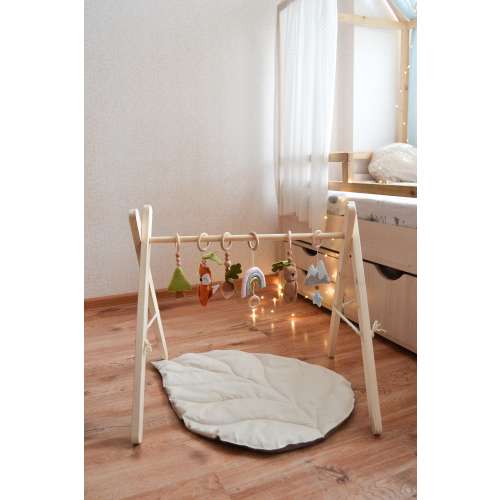 Baby Play Gym ,  Natural Wood Play Gym for Baby , Wooden Baby Gym , baby play gym frame, Wooden Activity Gym ,Natural Play Baby Gym