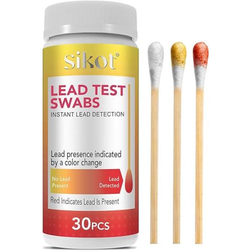 Lead Test Kit 30 Pcs, Accurate Lead Testing Swabs, Results in 30 Seconds, Home Test for All Surfaces: Paint, Dishes, Furniture, Metal, Ceramics, Toys