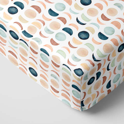 Luna Neutral Fitted Crib Sheet