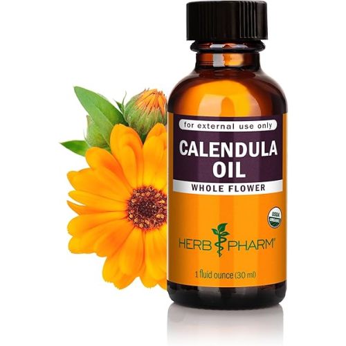 Herb Pharm Certified Organic Calendula Oil, 1 Oz