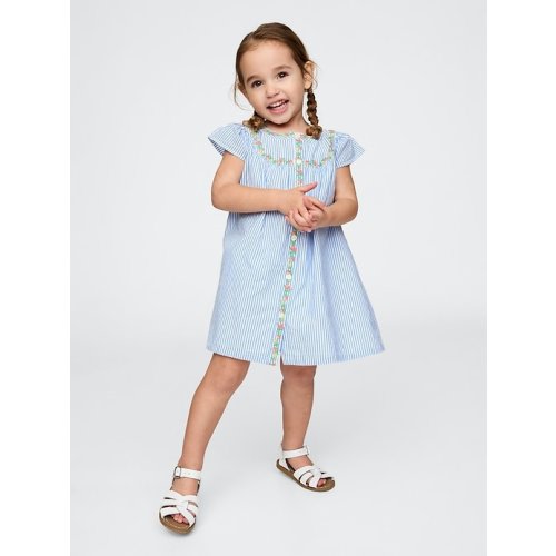Baby & Toddler Flutter-Sleeve Shirtdress