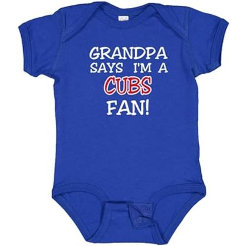 Grandpa Says I am a Cubs Fan Baby Bodysuit