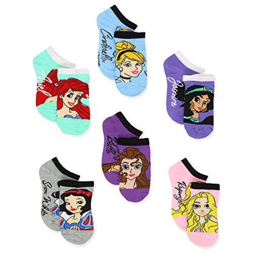 Disney Princess Girls Toddler Teen Womens 6 pack Socks 7579FH