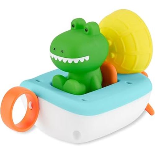 Skip Hop Baby Bath Toy Croc The Boat 3-Piece Set, Zoo