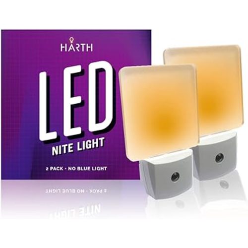 2-Pack Automatic Night Lights Plug Into Wall I Dusk to Dawn Led Outdoor Light Bulbs for Kids & Adults I Dusk to Dawn Sensor Smart Led Lights for Bedroom Decorations, Bathroom Lights, Kitchen Decor