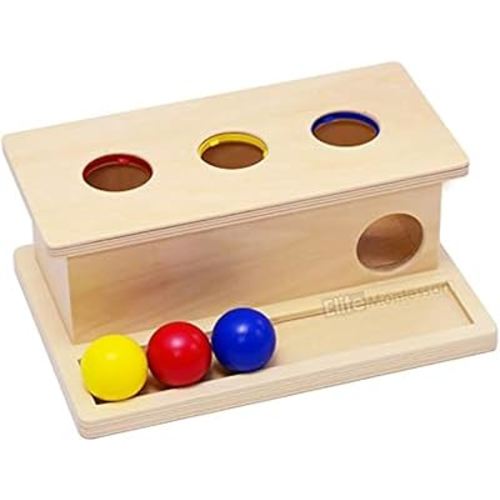 Elite Montessori Baby Object Permanence Ball Push Toddlers and Preschoolers Toy, 1 Year Old Up Baby Learning Material