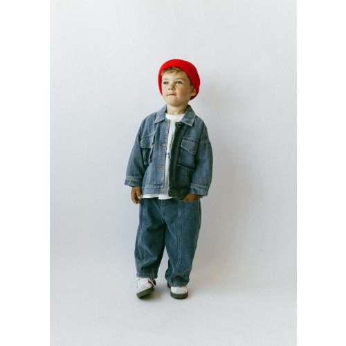 Denim Cargo Pants- Vintage Blue