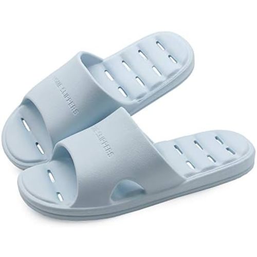 Women's Shower Slipper, Quick Drying Non-Slip Slippers, Bathroom House & Pool Sandals, In-Door Slipper for Gym, Soft Sole, Beige, Size S, M, L, XL