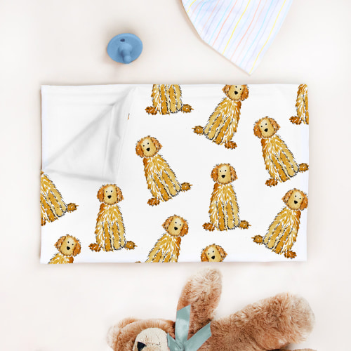 Goldendoodle Baby Swaddle Blanket