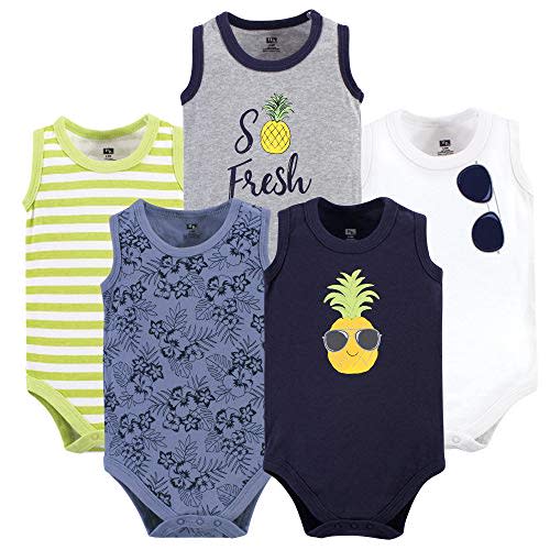 Hudson Baby Unisex Baby Cotton Sleeveless Bodysuits