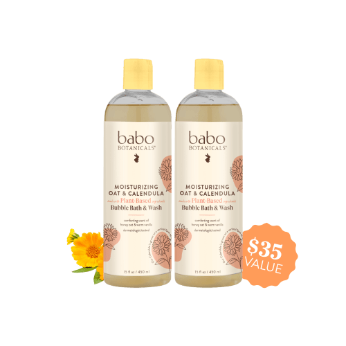 Moisturizing Oat & Calendula Bubble Bath & Wash Duo