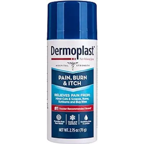 Dermoplast Pain, Burn & Itch Relief Spray for Minor Cuts, Burns and Bug Bites, 2.75 Oz (Packaging May Vary) - Relief Spray (1 Pack)
