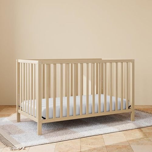 Storkcraft Morningside 5-in-1 Convertible Crib (Driftwood) – GREENGUARD Gold Certified, Fits Standard Crib Mattress, Converts to Toddler Bed, Daybed and Full Bed, 4 Adjustable Mattress Heights