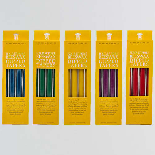 Beeswax Dipped 10" Tapers