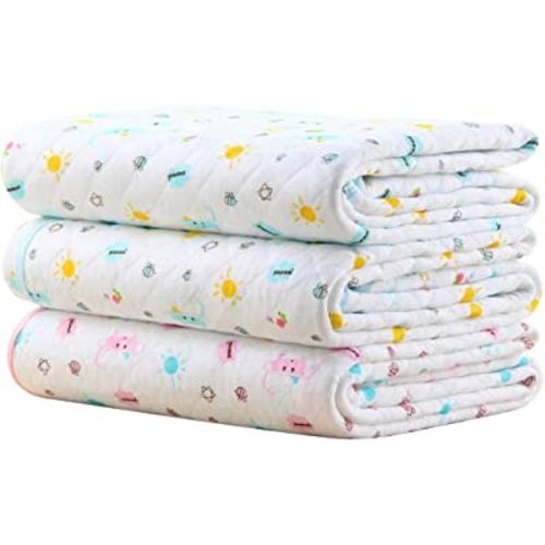 MBJERRY Waterproof Changing Pads Portable - Breathable Leak Proof Mattress Pad Protector Baby Changing Mat for Toddler, Kids Pack of 3 (M (27.5 x 19.7 Inch))
