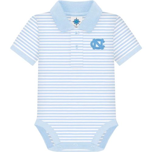 Creative Knitwear College Baby Striped Polo Bodysuit - Team Logo, Multiple Colors, for Boys & Girls (0-12 Months)