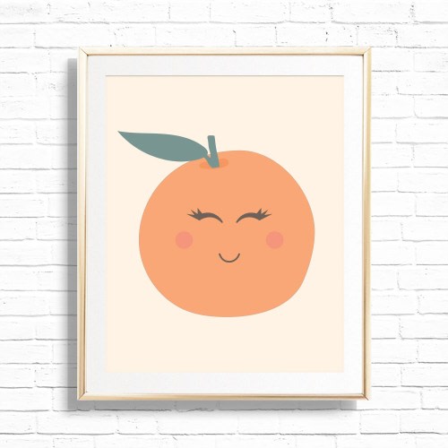 Orange Clementine Nursery Art Print - Printable Little Cutie Playroom Poster - Orange Party Wall Sign - Orange Home Decor - 0001