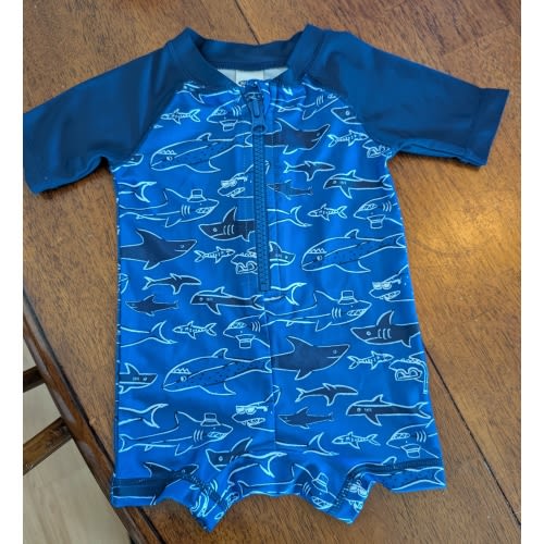 Baby Boy Girl Swimwear Kid Swimsuit Toddler Short Sleeve Bathing Suit Summer Rash Guard Zipper Jumpsuit Sunsuit