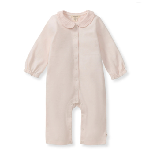 Muslin Collar Baby Girl Pink Jumpsuit – Burt's Bees Baby