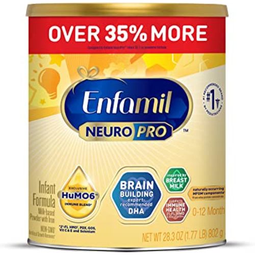 Enfamil NeuroPro Baby Formula, Infant Formula Nutrition, Triple Prebiotic Immune Blend, 2'FL HMO, & Expert-Recommended Omega-3 DHA, Perfect Choice for Baby Milk, Non-GMO, Powder Can, 28.3 Oz