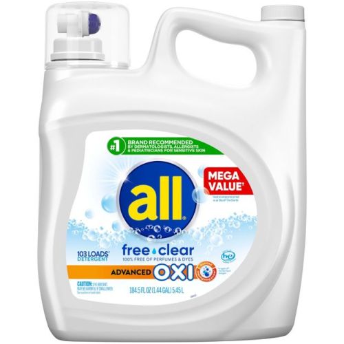 All Advanced Oxi Free Clear Liquid Laundry Detergent - 141 fl oz