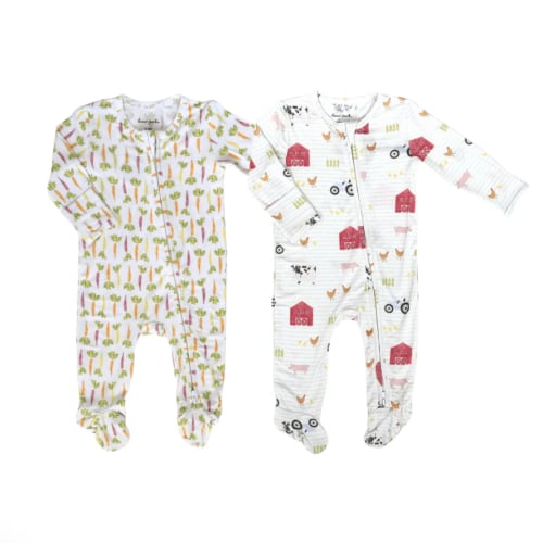 Footie Zippered One Piece- 2 Pack 0-3m – Dear Perli